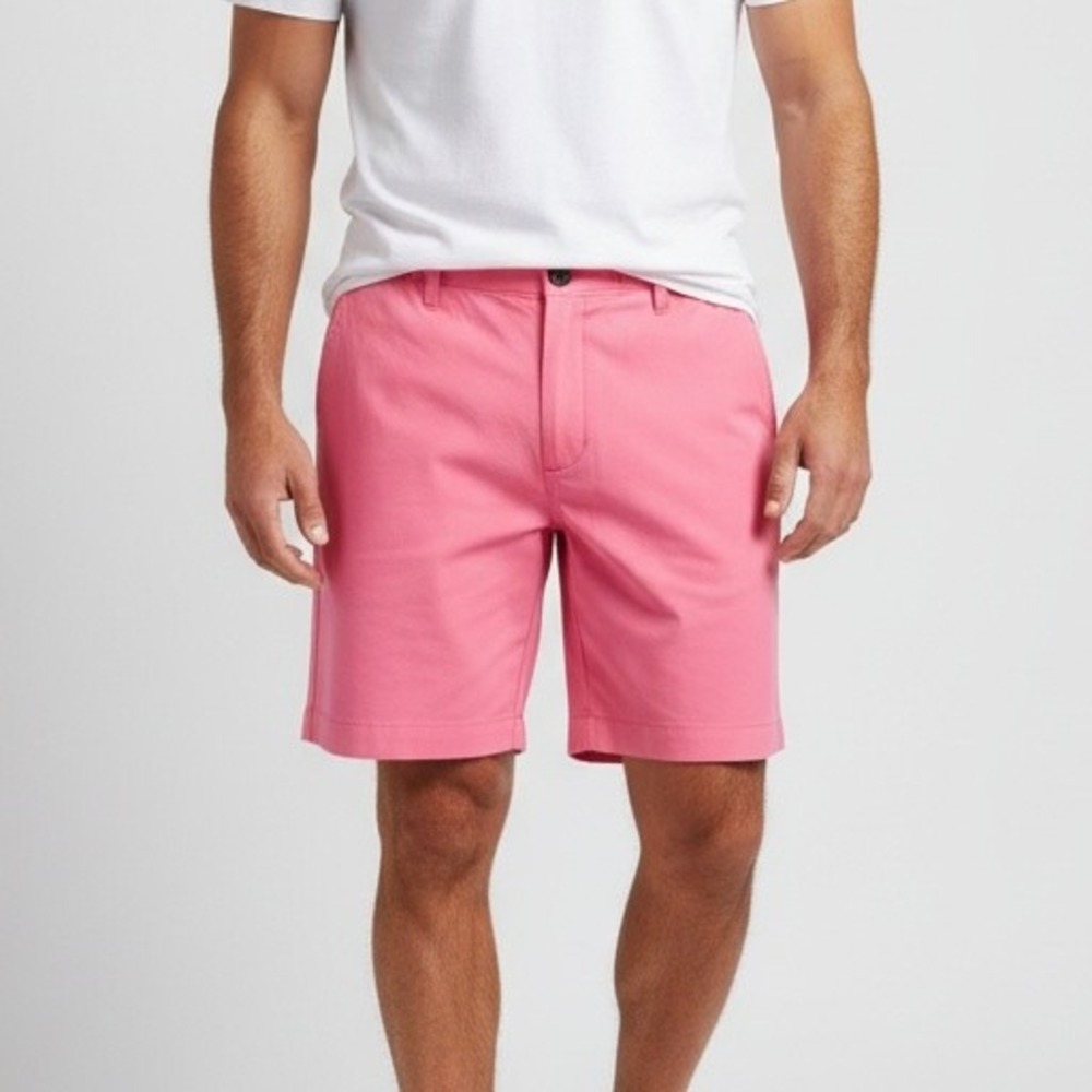 Chubbies Shorts Men M Pink 6 Inch Inseam Pockets Elastic Waistband Cotton Blend